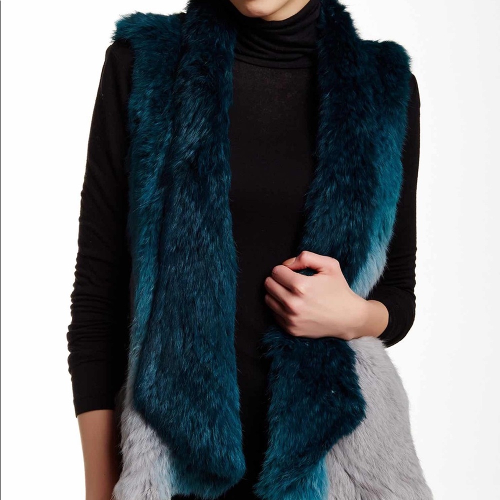 Dolce Cabo Fur Vest - ombré